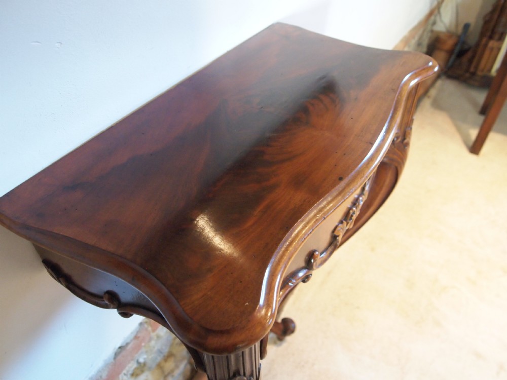 Table console hall lamp Victorian Flame Mahogany c1880 View II