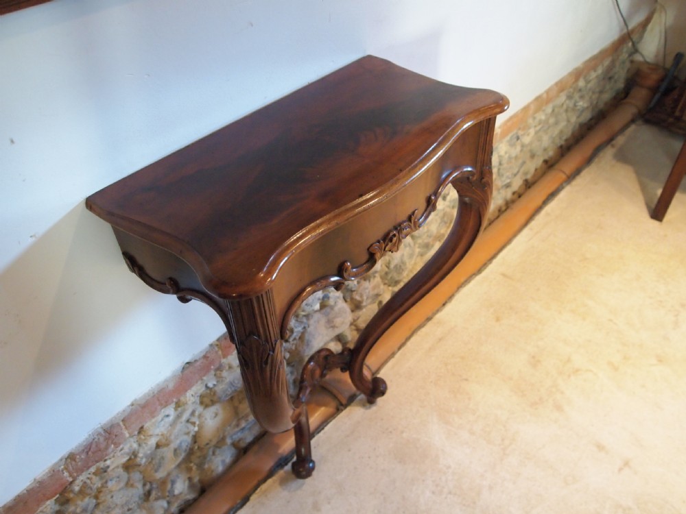 Table console hall lamp Victorian Flame Mahogany c1880 View VI