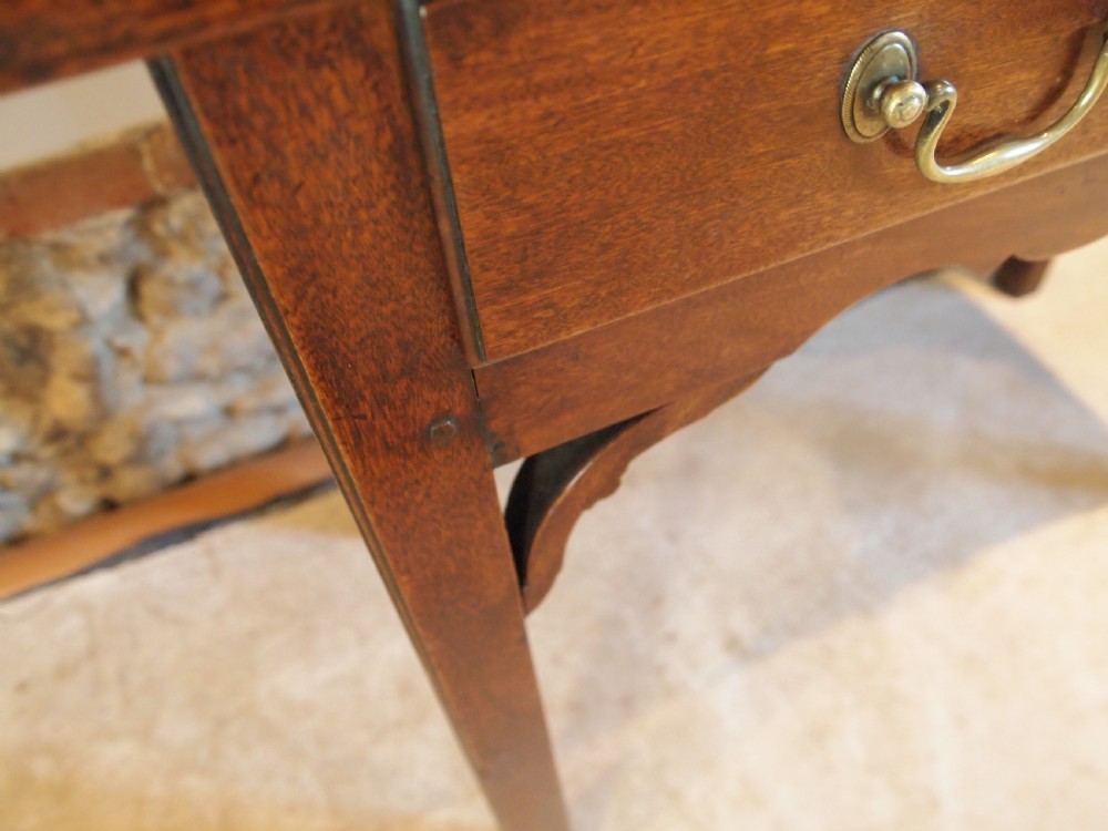 Table rare Birch George III lamp hall tea side console c1770 View XI