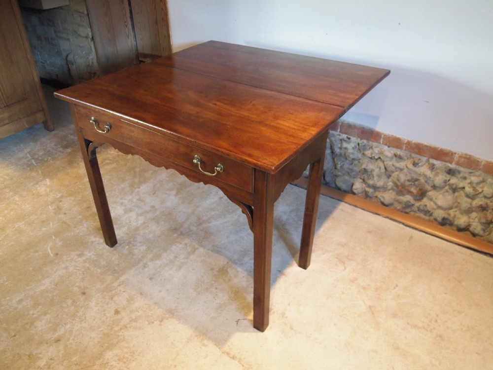 Table rare Birch George III lamp hall tea side console c1770 View XII