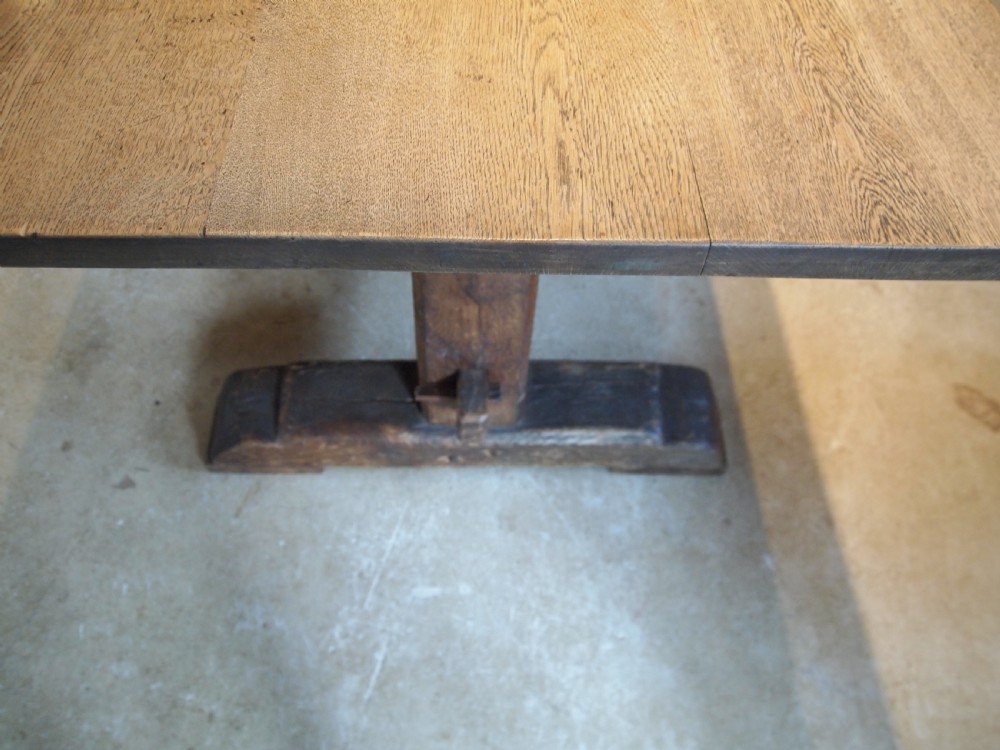Table refectory dining farmhouse Oak c1890 View IV