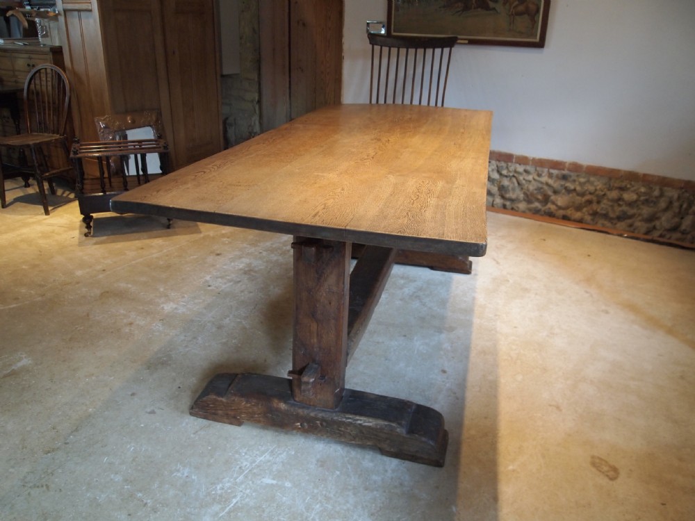 Table refectory dining farmhouse Oak c1890 View VI