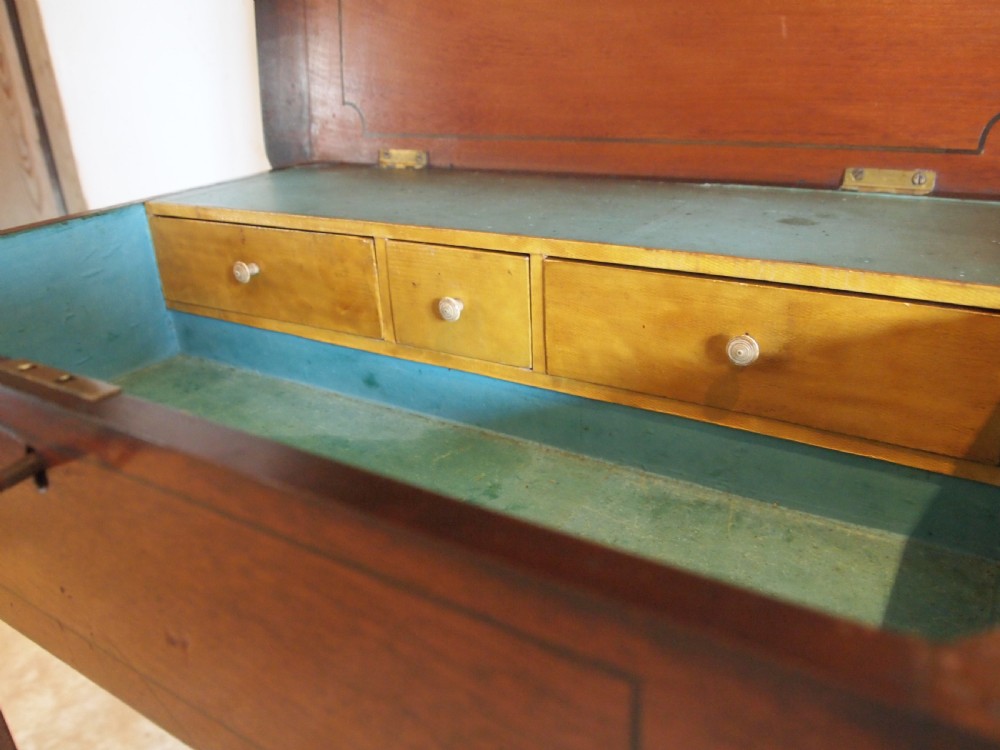 Table work sewing rare George III Mahogany fitted c1790 View V