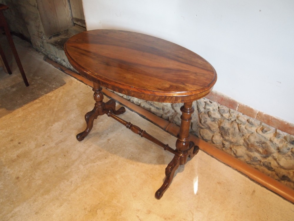Table hall lamp side console Victorian Walnut c1880 View VI