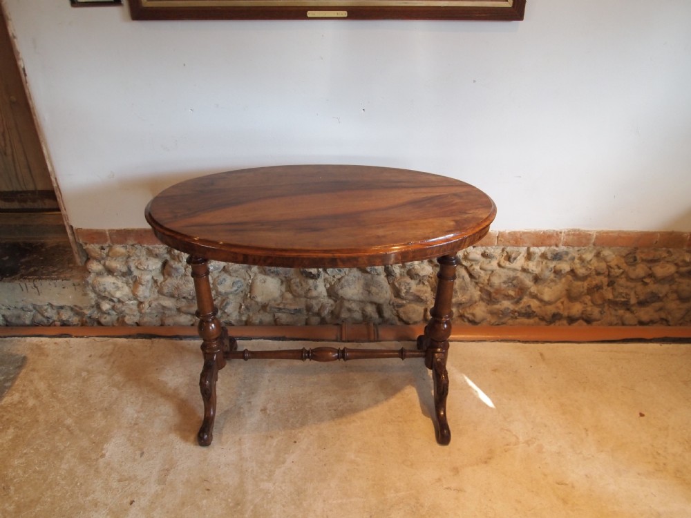Table hall lamp side console Victorian Walnut c1880 View VII