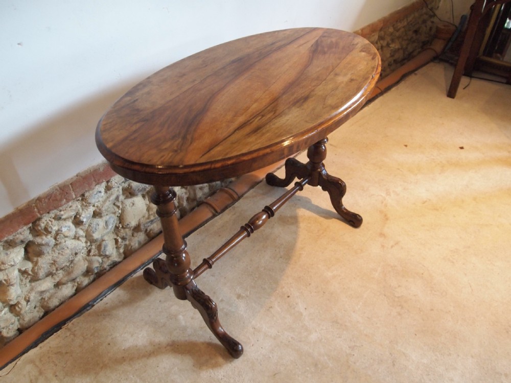 Table hall lamp side console Victorian Walnut c1880 View VIII