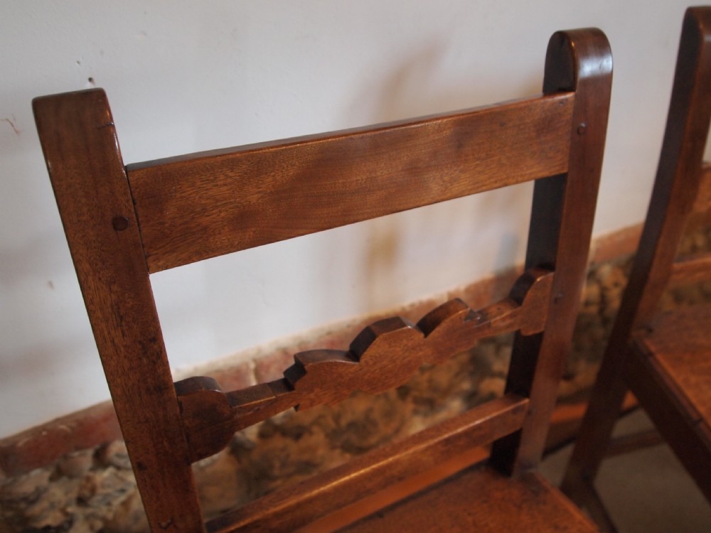 Chairs rare set of six East Anglian bar back dining chairs c1820 View III