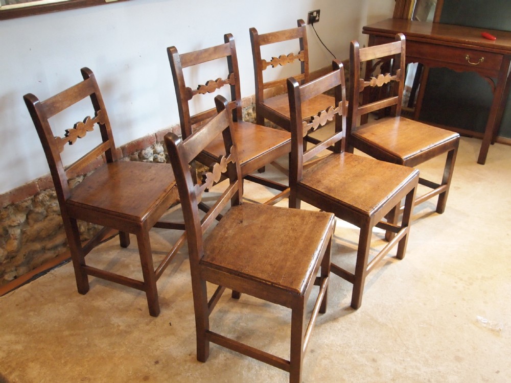Chairs rare set of six East Anglian bar back dining chairs c1820 View VII