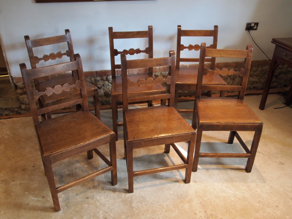 Chairs rare set of six East Anglian bar back dining chairs c1820 View VIII