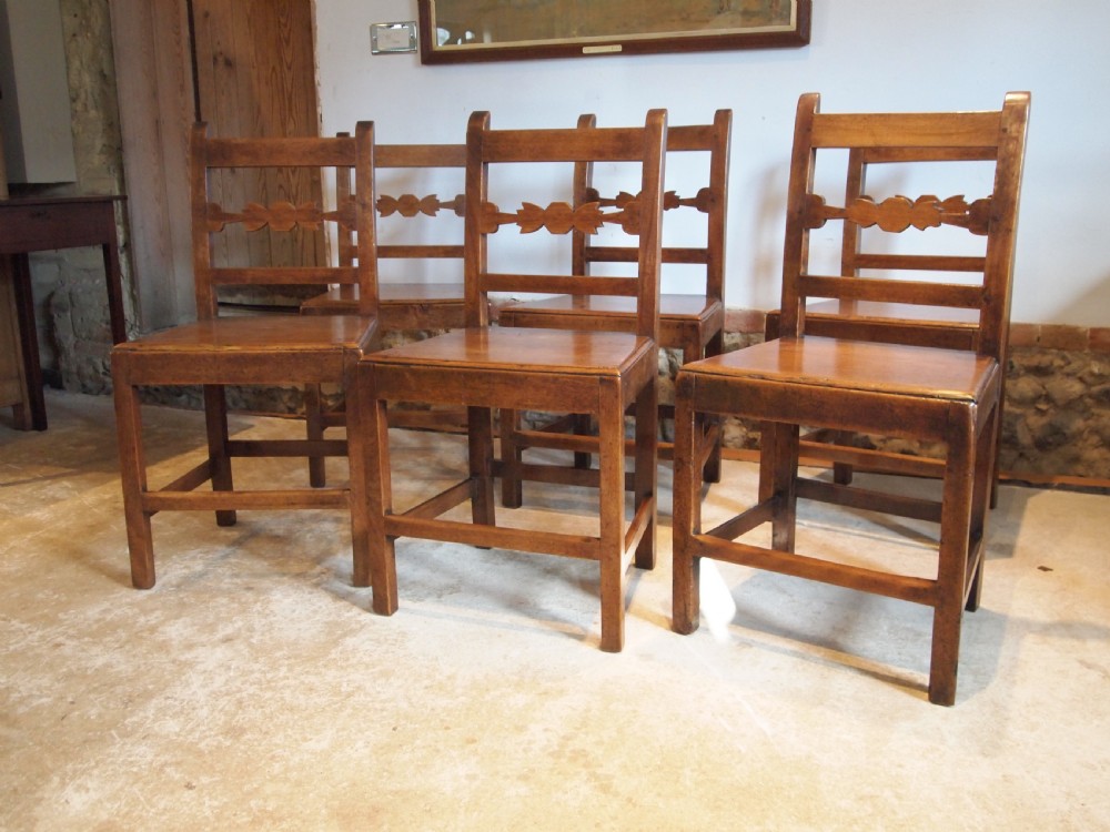 Chairs rare set of six East Anglian bar back dining chairs c1820 View IX