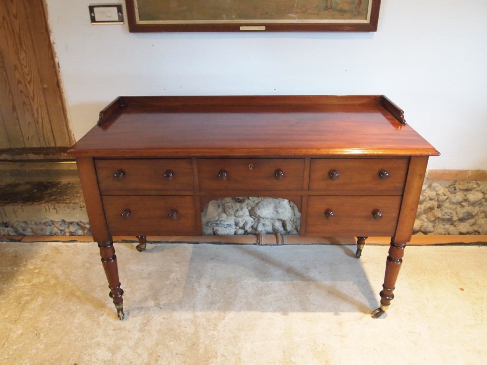 Desk early Victorian fine quality Mahogany c1840 View XII