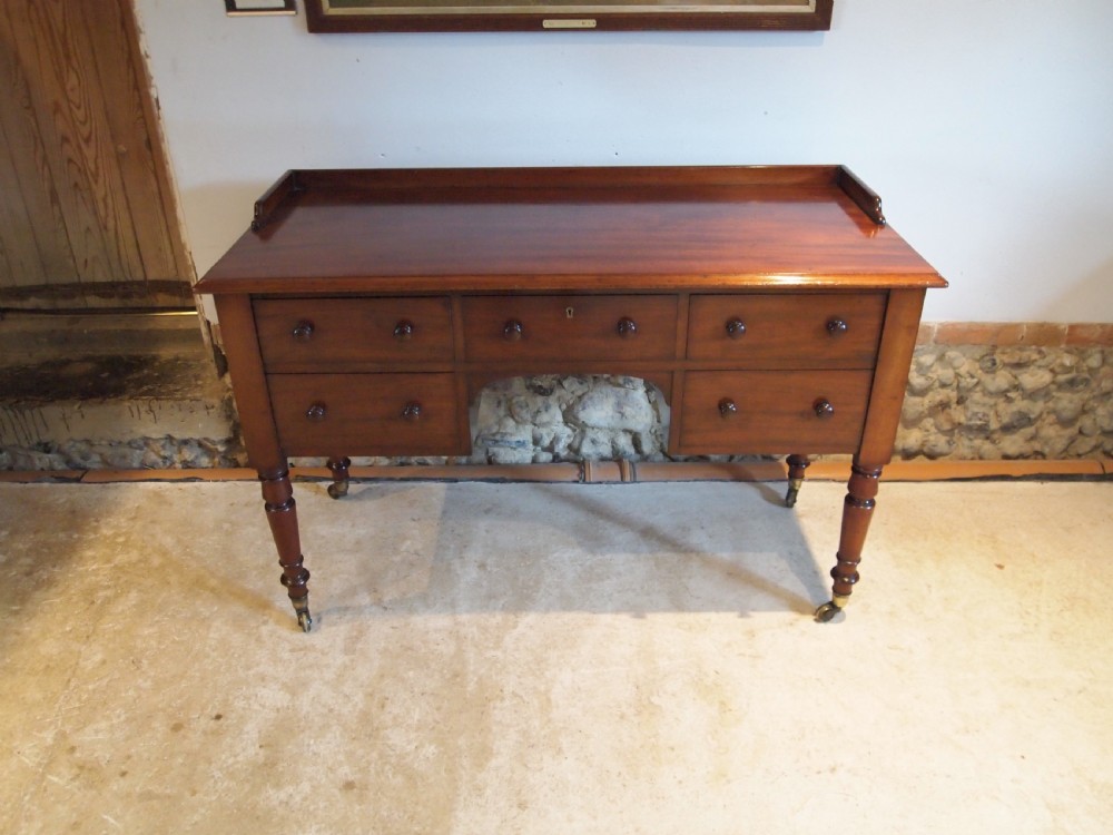 Desk early Victorian fine quality Mahogany c1840 View XIV