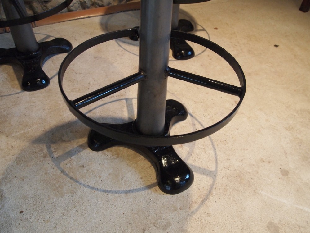 Stools bar stools set of 5 Singer industrial stools c1920 View VII