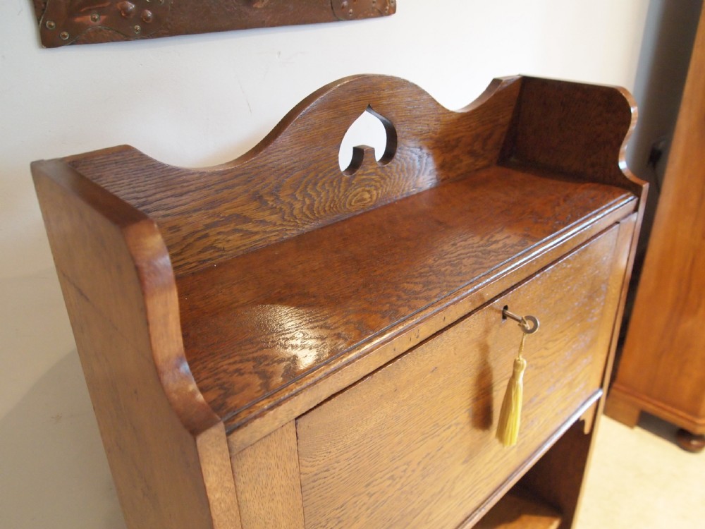 Bookcase Bureau desk Arts and Crafts Oak c1900 View VI