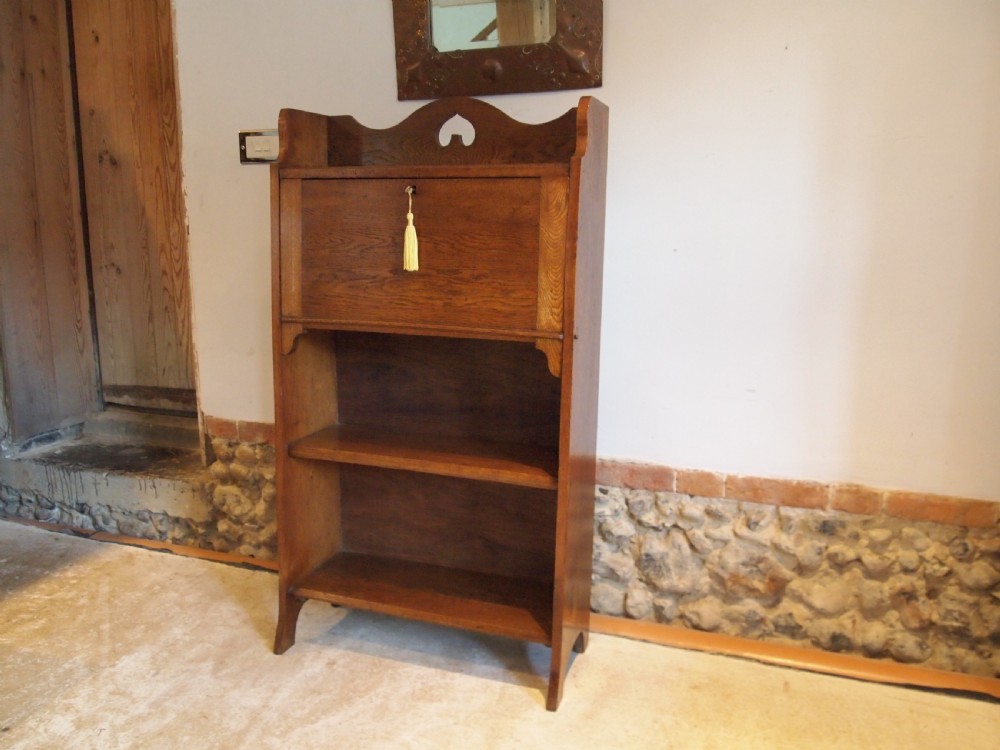 Bookcase Bureau desk Arts and Crafts Oak c1900 View VIII