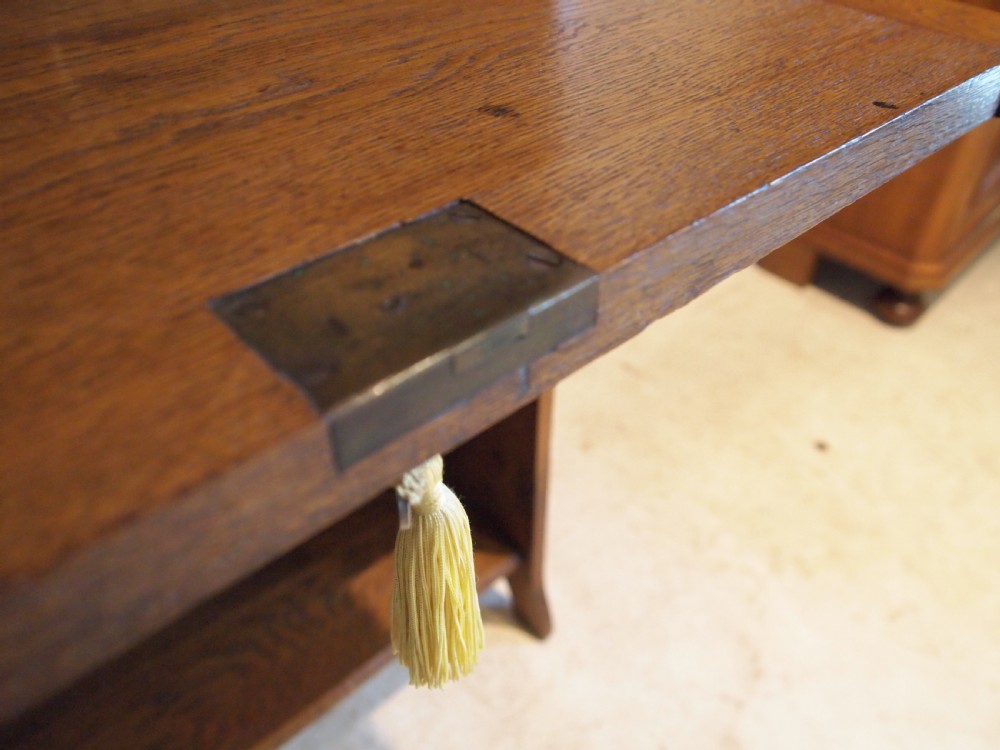 Bookcase Bureau desk Arts and Crafts Oak c1900 View IX