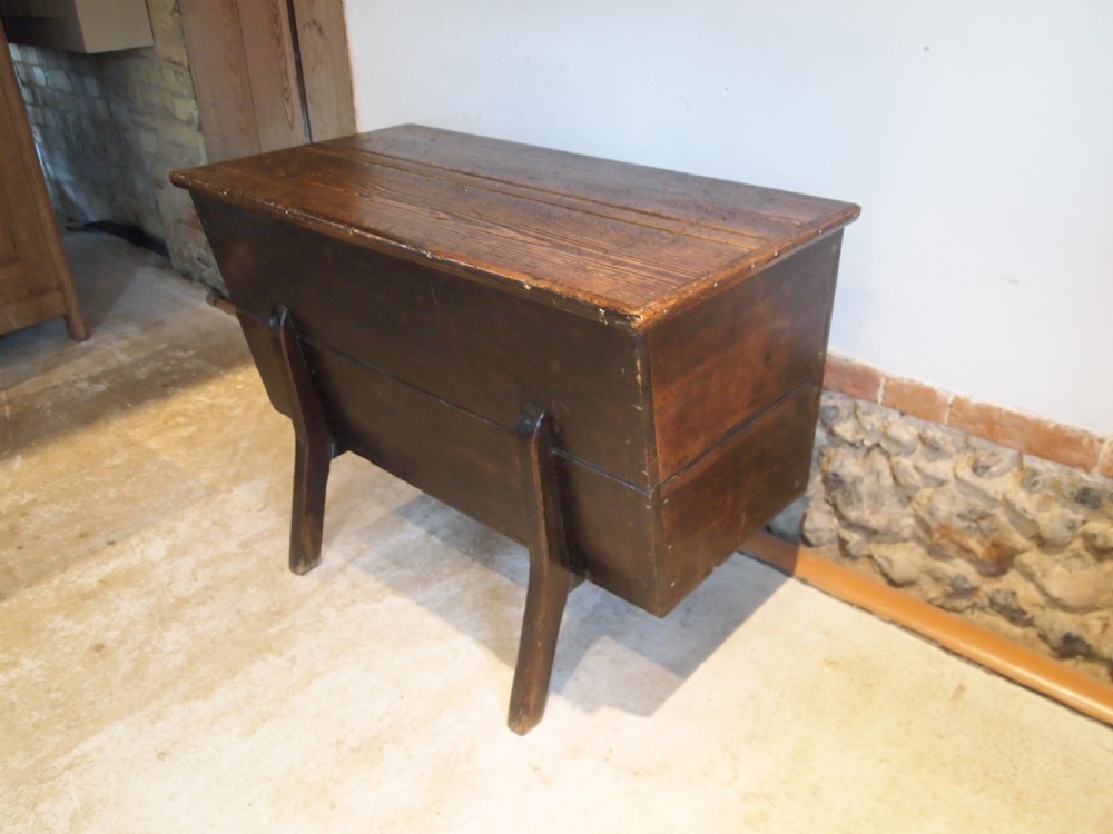 Chest trunk coffer Dough bin Victorian Pine c1840 View VIII