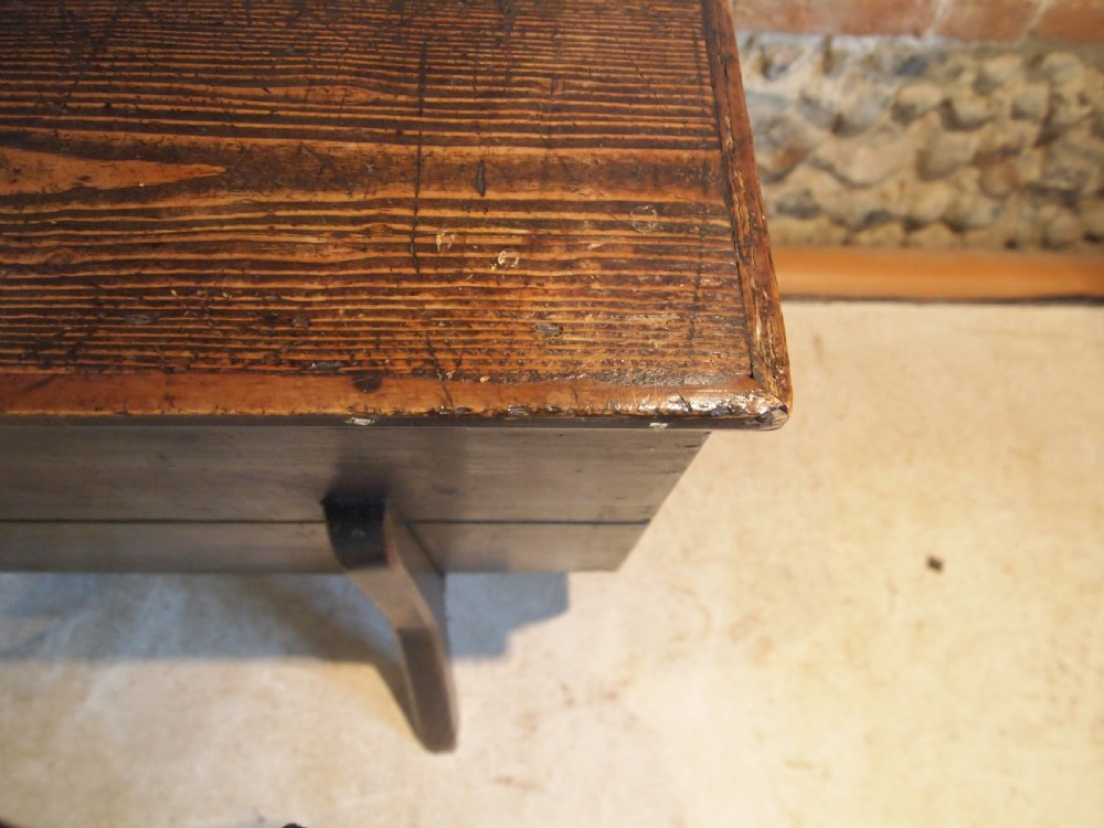 Chest trunk coffer Dough bin Victorian Pine c1840 View IX