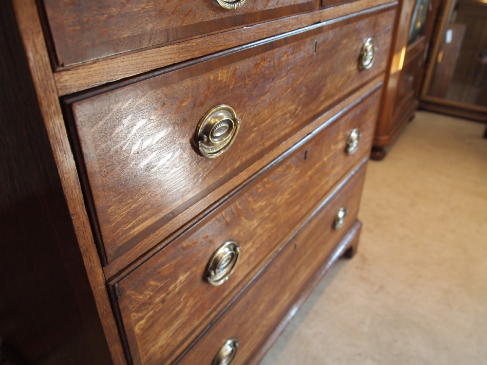 Chest of Drawers stunning George III Oak c1800 View XII