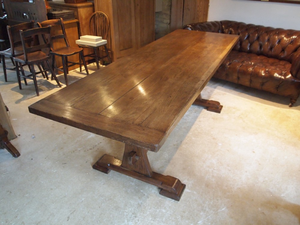 Table refectory farmhouse dining Arts and Crafts Oak c1900