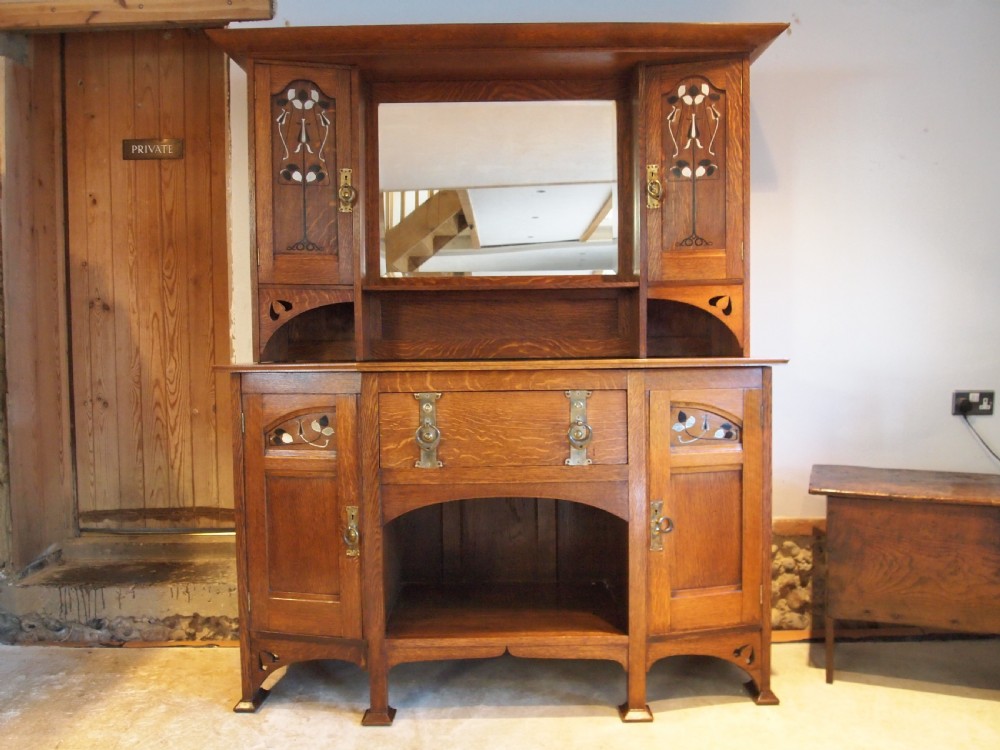 Dresser Sideboard Arts and Crafts Oak stunning c1900 View IV