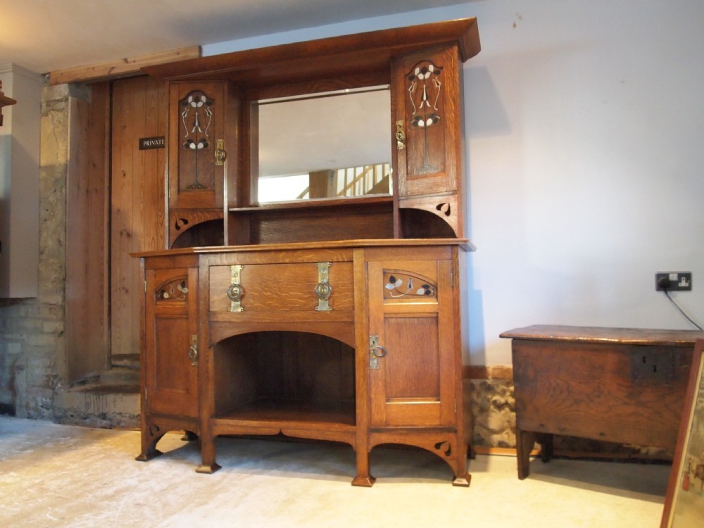 Dresser Sideboard Arts and Crafts Oak stunning c1900 View VII