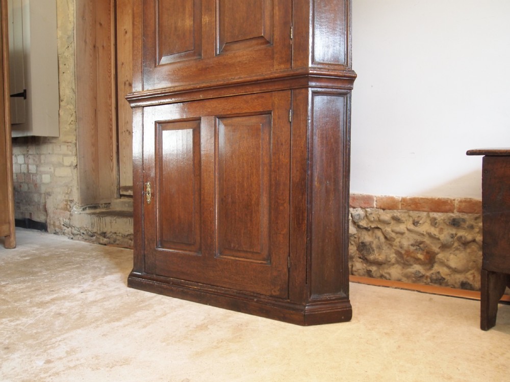 Cupboard corner George III Oak c1770 View VIII