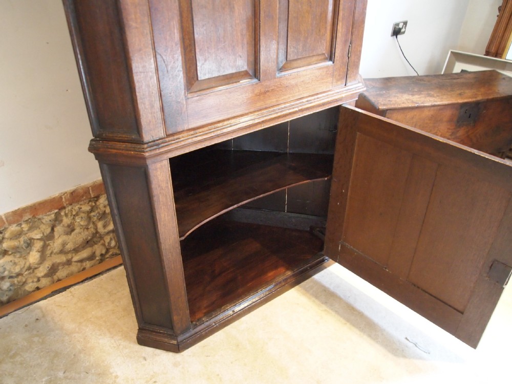 Cupboard corner George III Oak c1770 View IX