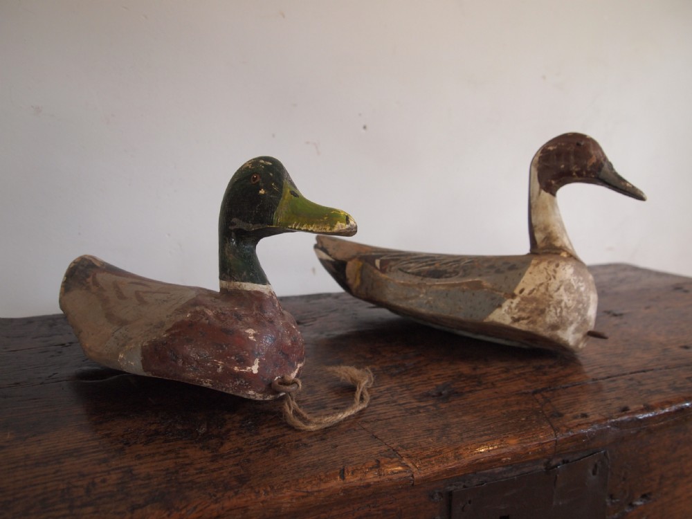 Ducks decoy ducks Victorian original paint c1880