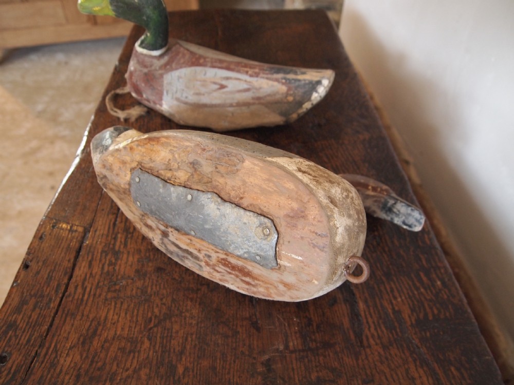 Ducks decoy ducks Victorian original paint c1880 View IV