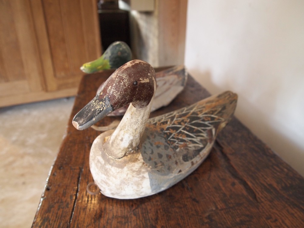 Ducks decoy ducks Victorian original paint c1880 View V