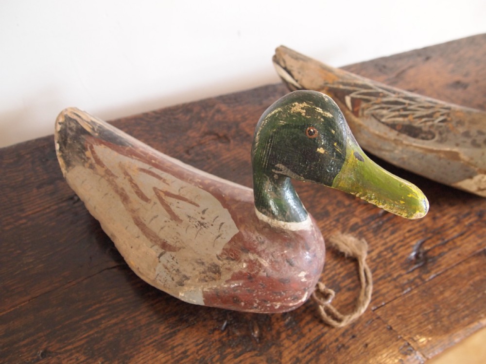 Ducks decoy ducks Victorian original paint c1880 View VIII