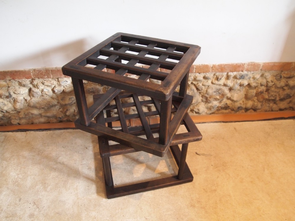 Pair of Edwardian Luggage stands or racks c1910 View VII