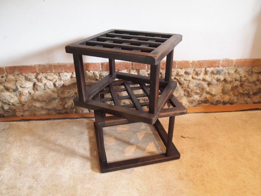 Pair of Edwardian Luggage stands or racks c1910 View X