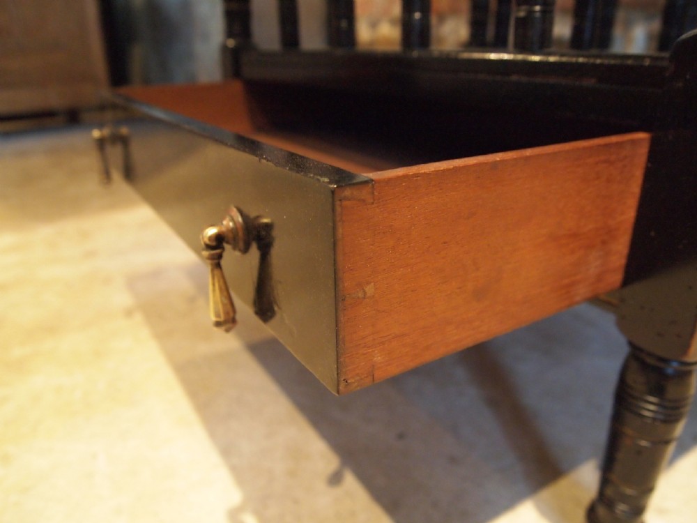 Canterbury table Victorian Mahogany ebonised c1880 View V