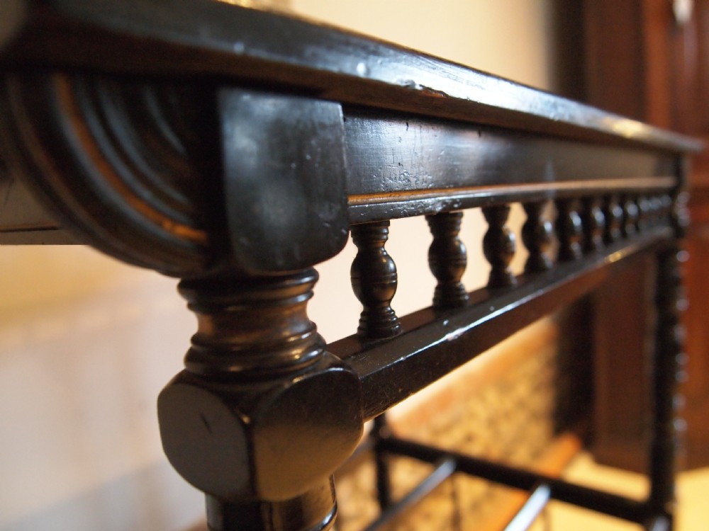 Canterbury table Victorian Mahogany ebonised c1880 View VI