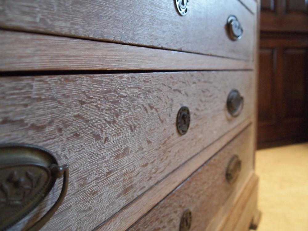 Chest of drawers French Limed Oak c1850 View V