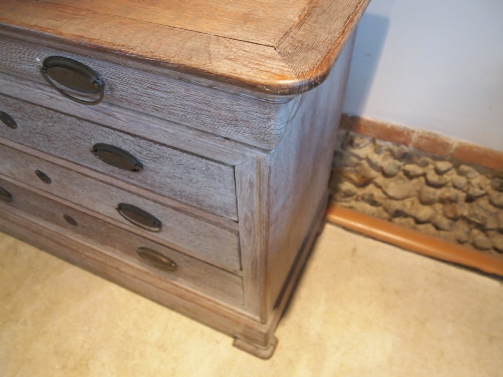 Chest of drawers French Limed Oak c1850 View VII