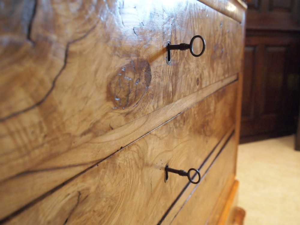 Chest of drawers French Burr Elm c1830 View III