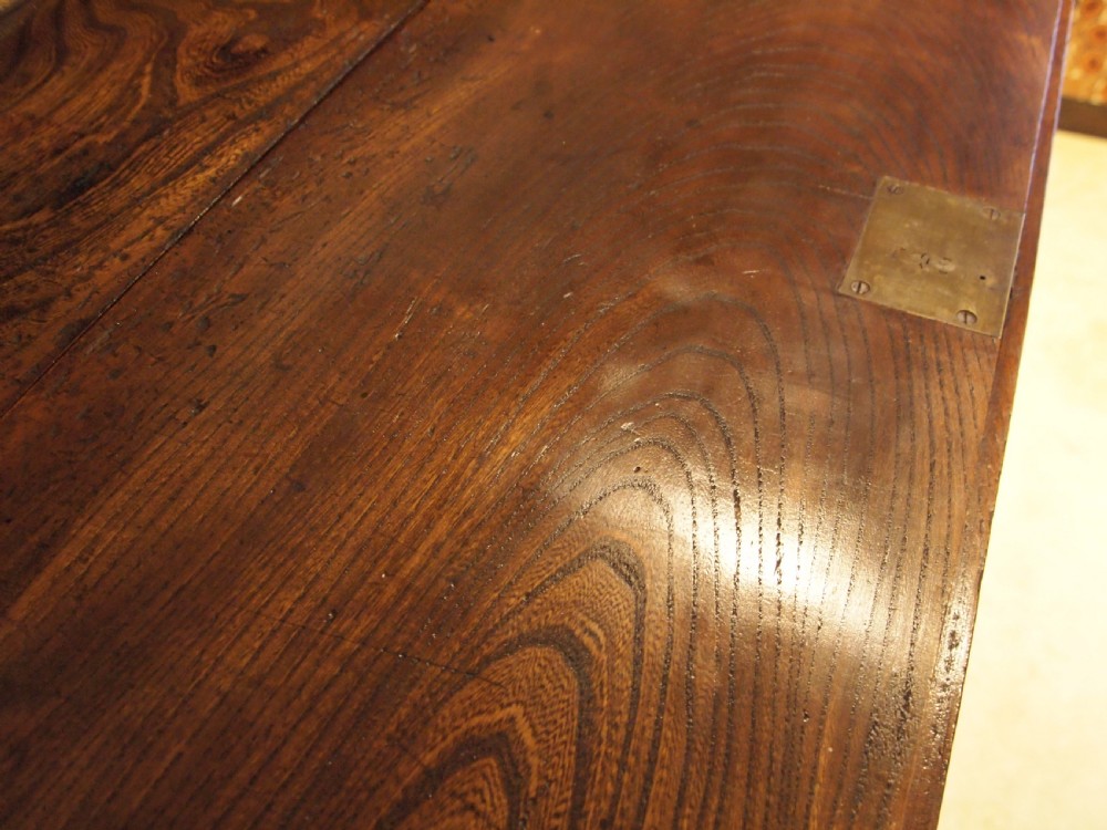 Bureau desk rare solid Elm George III c1800 View V