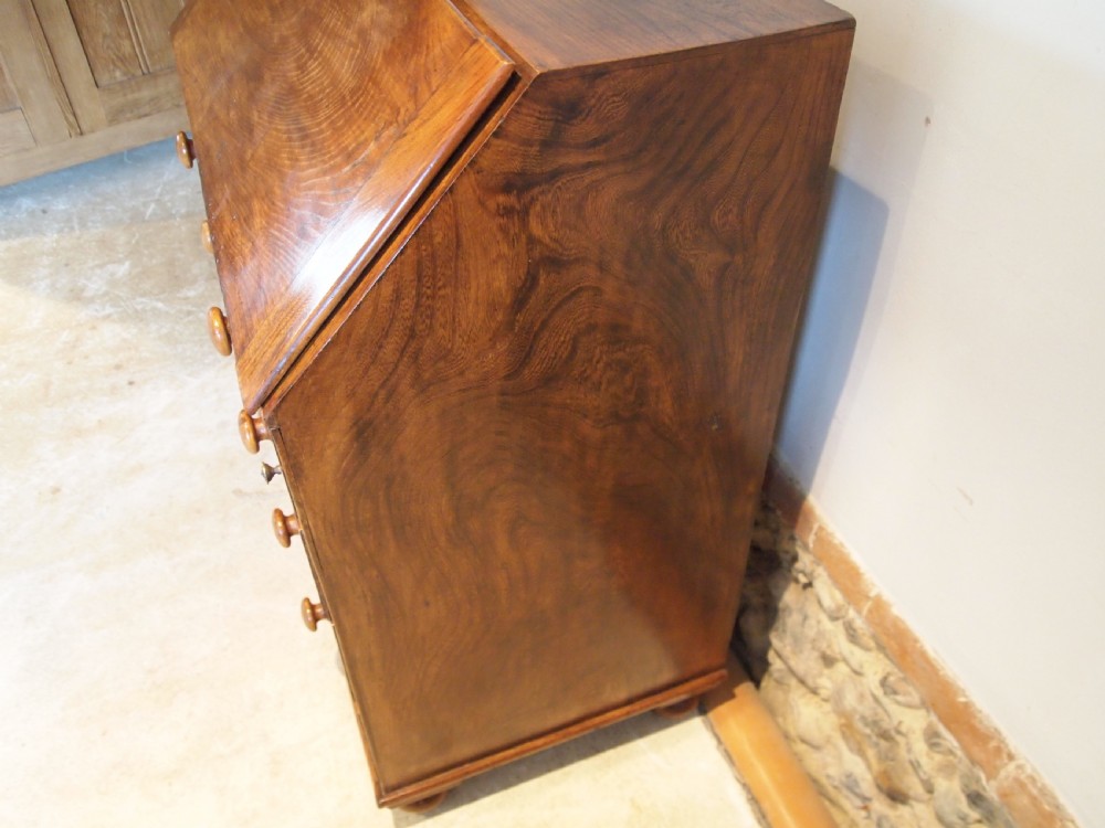 Bureau desk rare solid Elm George III c1800 View IX