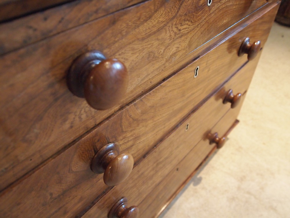 Bureau desk rare solid Elm George III c1800 View XI