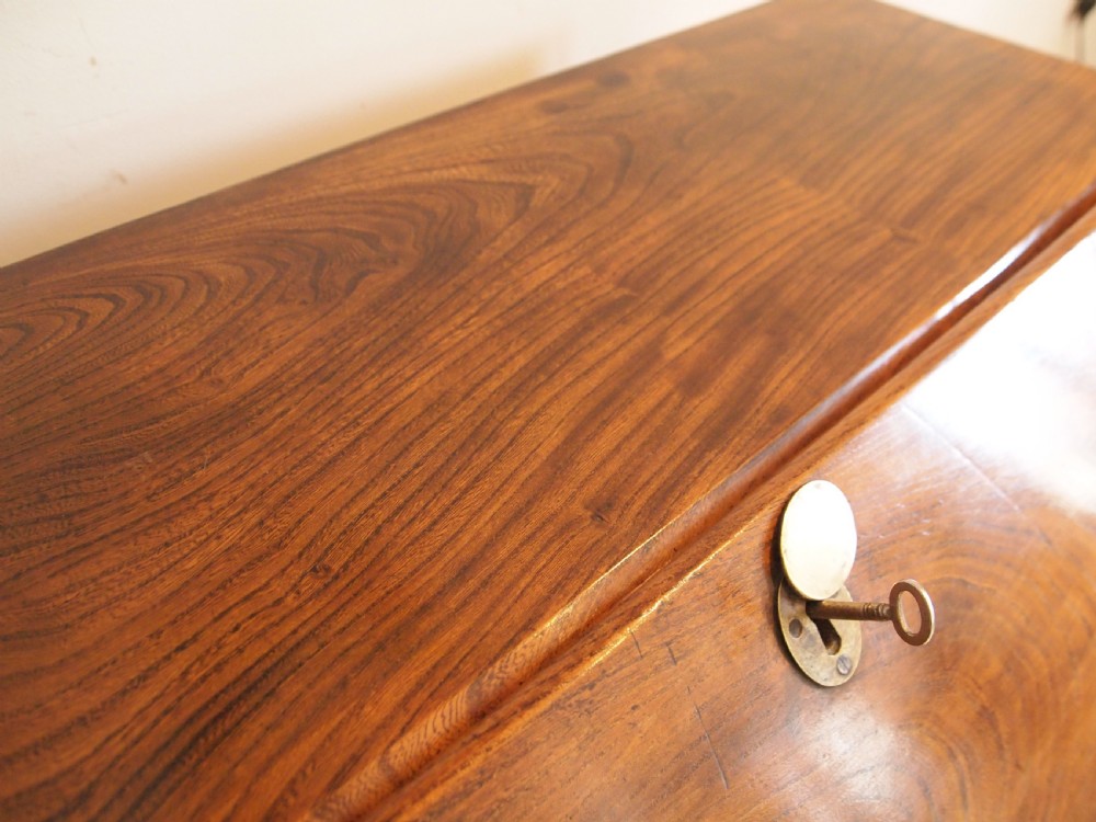 Bureau desk rare solid Elm George III c1800 View XIII