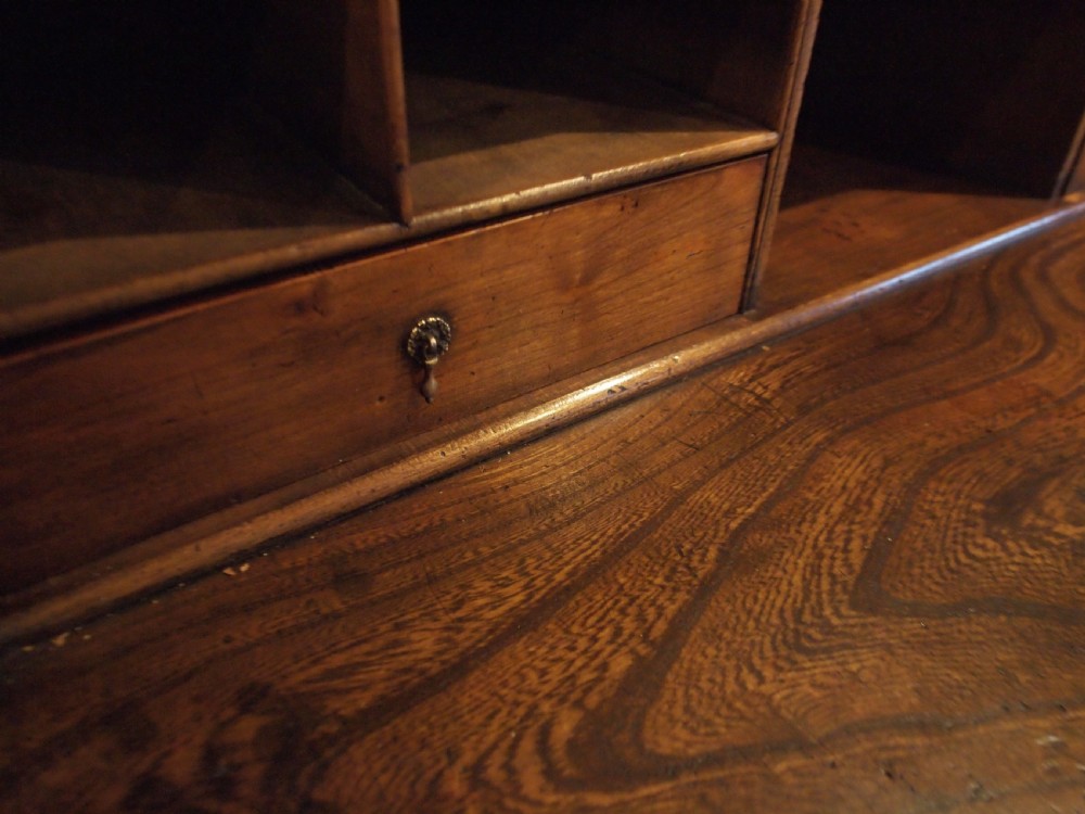 Bureau desk rare solid Elm George III c1800 View XIV