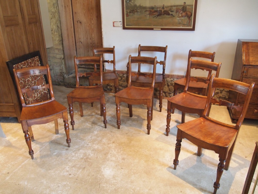 Chairs rare set of 8 Essex bar back kitchen chairs J R Bedwell Colchester c1830 View V