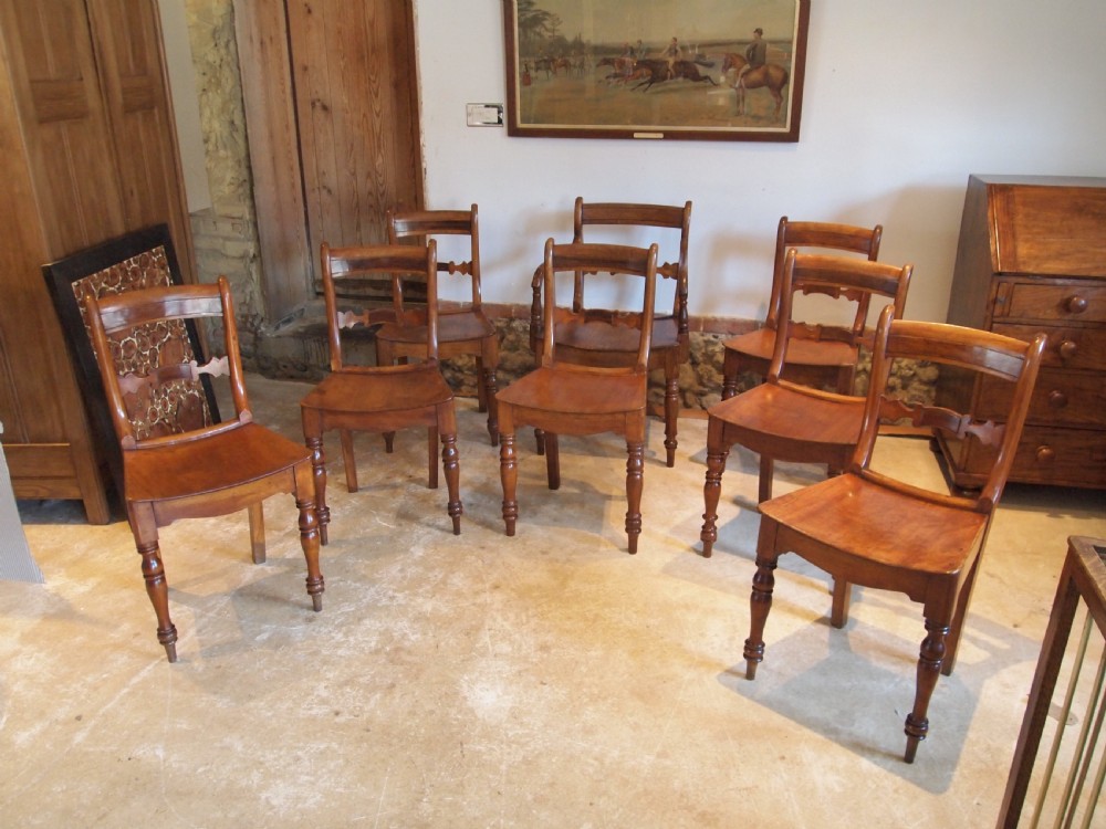 Chairs rare set of 8 Essex bar back kitchen chairs J R Bedwell Colchester c1830 View VII