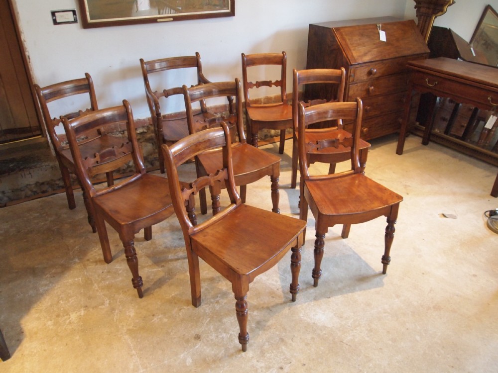 Chairs rare set of 8 Essex bar back kitchen chairs J R Bedwell Colchester c1830 View VIII