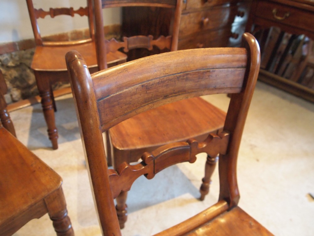 Chairs rare set of 8 Essex bar back kitchen chairs J R Bedwell Colchester c1830 View IX