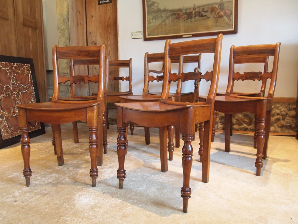 Chairs rare set of 8 Essex bar back kitchen chairs J R Bedwell Colchester c1830 View XI