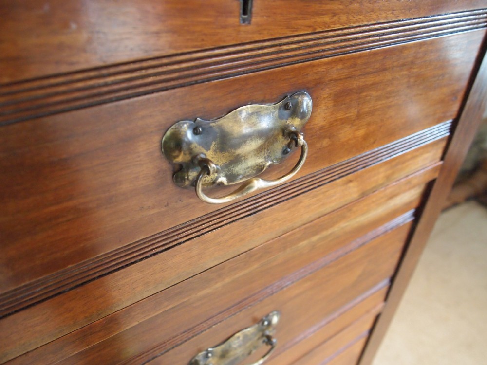 Chest of drawers Arts and Crafts Edwardian Walnut and Ash c1900 View II